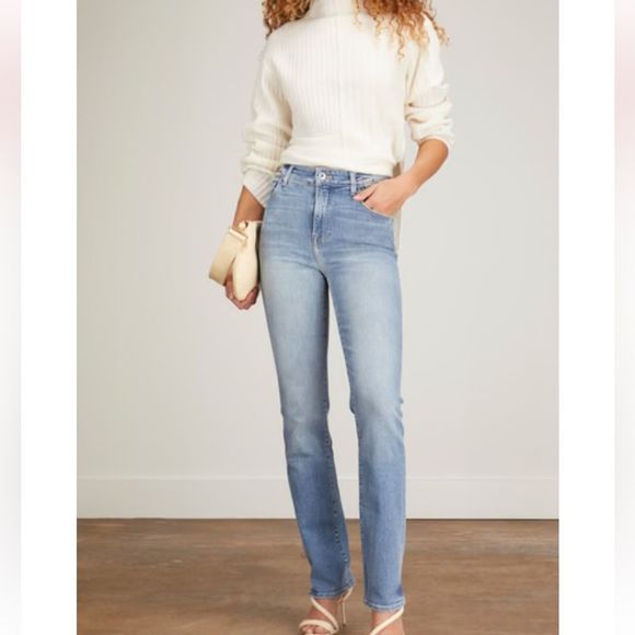 Jonathan Simkhai Amelia High Rise Straight Jean in Vintage Melrose - Picture 3 of 12